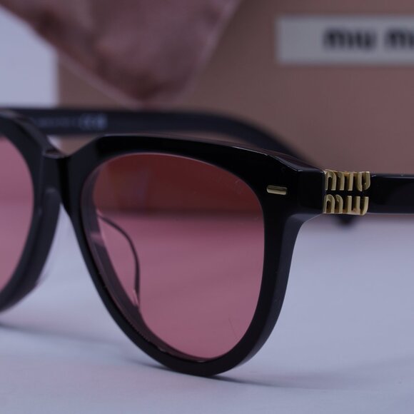 Miu Miu MU12ZSF 16K1D0 Aviator Sunglasses – Black - Picture 7 of 8